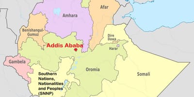 Addis abeba Ethiopië kaart wêreld