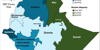 Ethiopiese etniese groepe kaart
