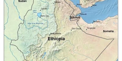 Ethiopiese plato op die kaart