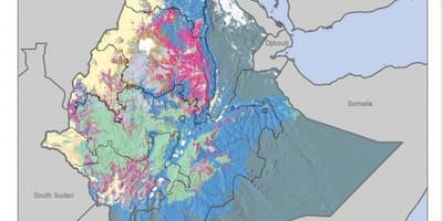 Kaart van grond kaart van Ethiopië