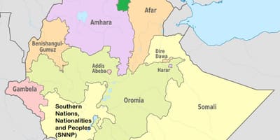 Ethiopiese tigray kaart